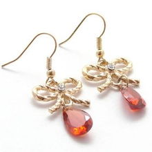 时尚魅力 捷芮儿合金韩版蝴蝶结耳坠，打造精致珠宝首饰新风尚